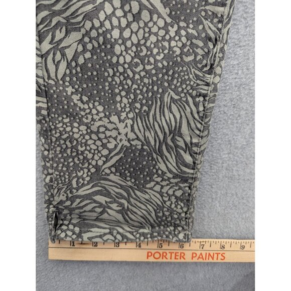 NYDJ Jeans Womens 12 Charcoal Shadow Animal Print Stretch Lift Tuck MFOZ8300 - Picture 7 of 15